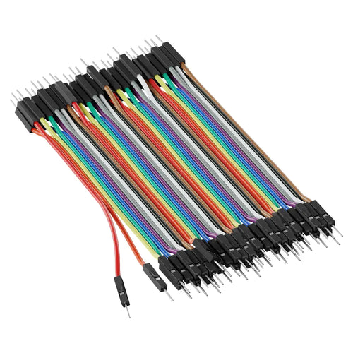 ServoCity Male to Male Jumper Wire (Multicolor, 10Cm Length) - 40 Pack
