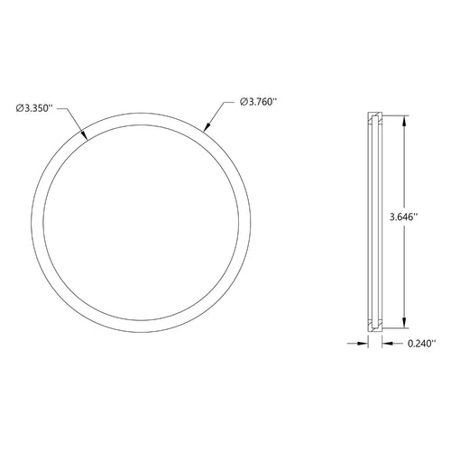 ServoCity Rubber Traction Ring for 4" Disc Wheel (3mm Groove-Width)