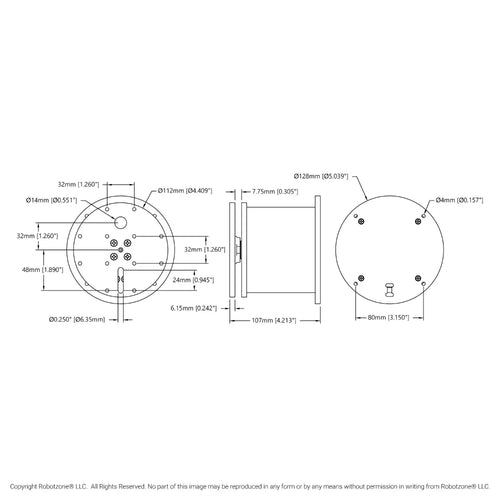 ServoCity Servo-Driven Base Pan Kit (No Servo)