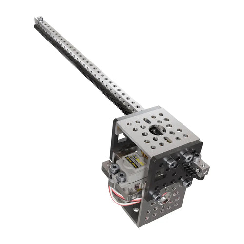 ServoCity Servo-Driven Gear Rack Kit (24lb Thrust, 5.7 in/sec, Single Gear Rack)