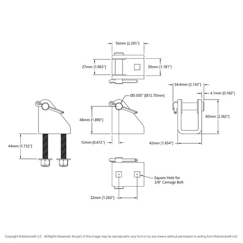ServoCity Universal Mounting Bracket for Super-Duty Linear Actuator