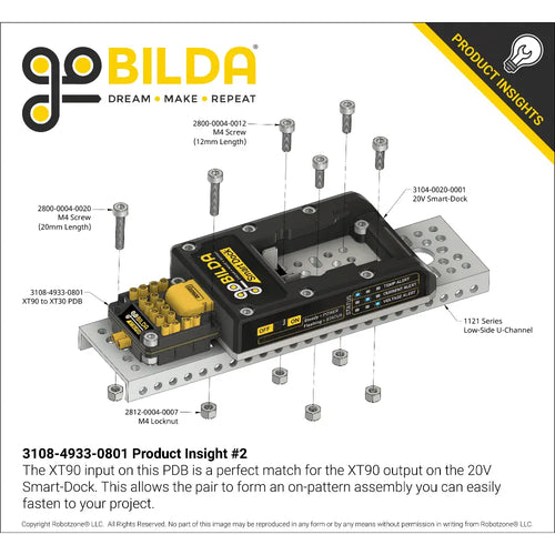 ServoCity XT30 Power Distribution Board (XT90 Input, 8 x XT30 Outputs)