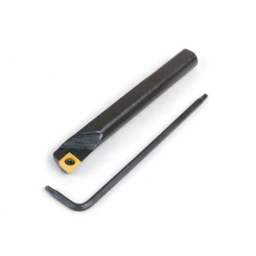 Sherline Carbide Insert RH 80° 3/8″ Boring Bar w/ 2 Flats