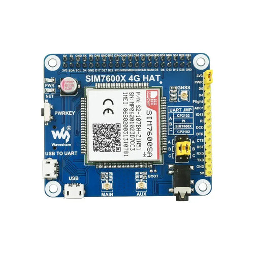 SIM7600SA-H 4G HAT for RPi (Australia, New Zealand, Taiwan, Latin America)