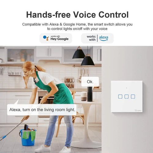 SONOFF TX Series WiFi Wall Switch (T0, UK, 3 Gang, White)