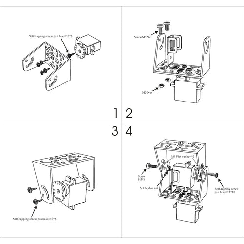 Sparkfun Pan/Tilt Bracket Kit (Multi Attachment)