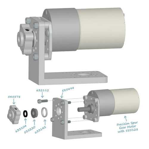 6-12V, 60RPM 70:1 Spur Gear Motor