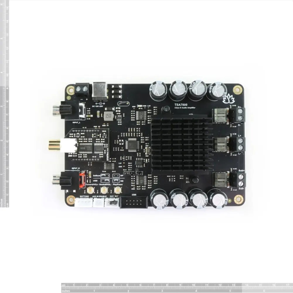 Tinysine 2 x 50W + 100W 2.1 Channels SPDIF Coaxial+DSP Amplifier Board - TSA7800C