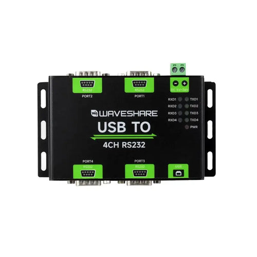 Waveshare Industrial USB to RS232 4-Channel Converter w/ FT4232HL Chip