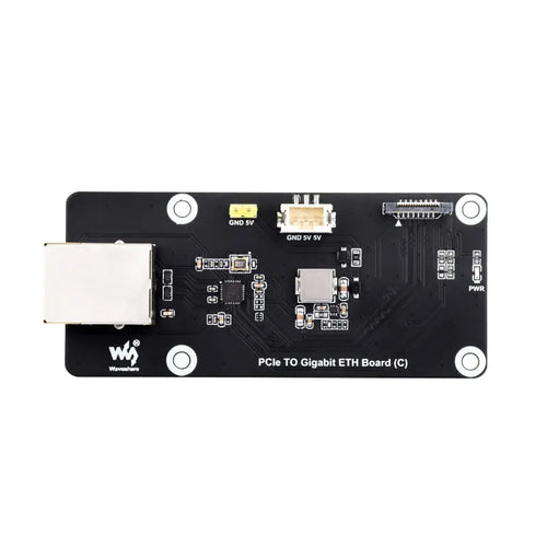Waveshare PCIe to Gigabit ETH Board (C) for Raspberry Pi 5, Supports Raspberry Pi OS, Driver-Free, Plug & Play Adapter