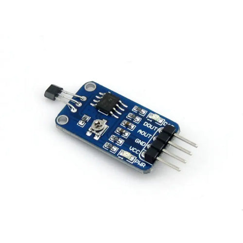Waveshare 49E Hall Sensor w/ LM393 Comparator, Adjustable Sensitivity, Signal Output Indicator, 2.3V ~ 5.3V, 27.0mm x 15.5mm, Mounting Holes 2.0mm