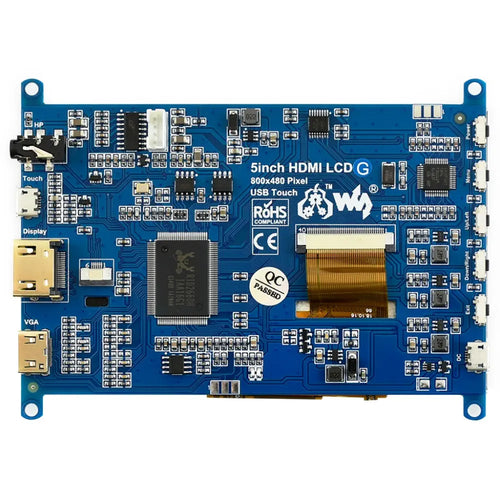 Waveshare 5" Resistive Touch Screen LCD (G), 800×480, HDMI, Various Systems Support