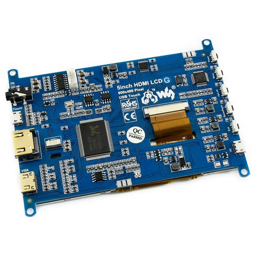 Waveshare 5" Resistive Touch Screen LCD (G), 800×480, HDMI, Various Systems Support