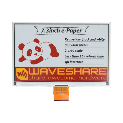 Waveshare 7.3" e-Paper (G) Raw Display, 800 × 480, SPI Interface