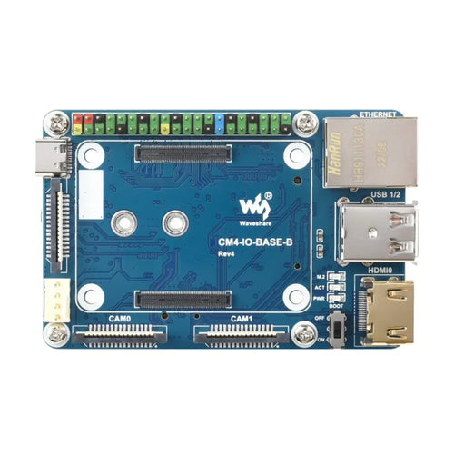 Waveshare CM4-IO-BASE-BOX-B + USB HDMI Adapter for Raspberry Pi Compute Module 4 (UK)