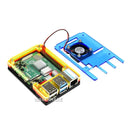 Waveshare Colorful Rainbow Acrylic Case for Raspberry Pi 4 w/ Cooling Fan