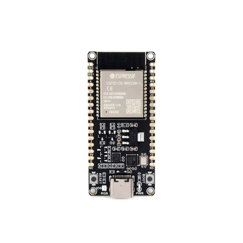 Waveshare ESP32-C6 Microcontroller, WiFi 6 Dev Board, 160MHz Single-Core, ESP32-C6-WROOM-1-N8 Module (No Headers)