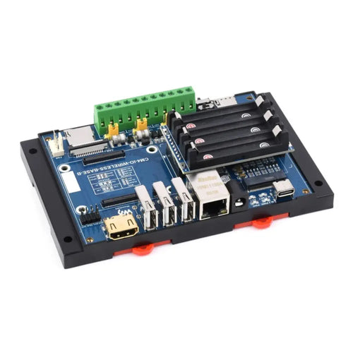 Waveshare Industrial IoT 5G/4G Wireless Expansion Module for Raspberry Pi CM4 w/ UPS Module, Onboard M.2 Slot