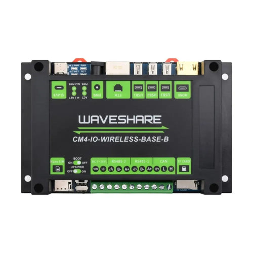 Waveshare Industrial IoT 5G/4G Wireless Expansion Module for Raspberry Pi CM4 w/ UPS Module, Onboard M.2 Slot
