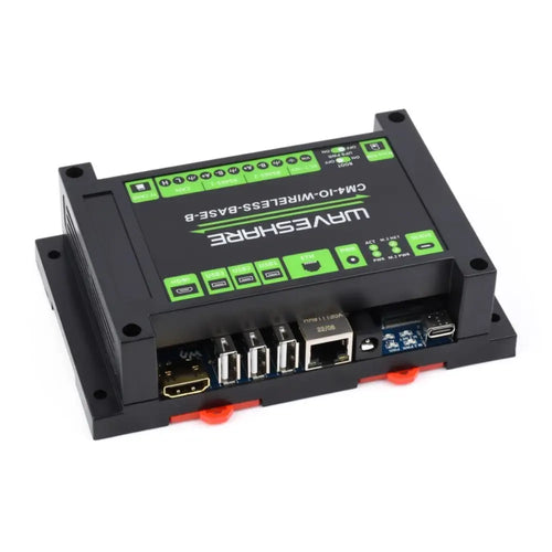 Waveshare Industrial IoT 5G/4G Wireless Expansion Module for Raspberry Pi CM4 w/ UPS Module, Onboard M.2 Slot