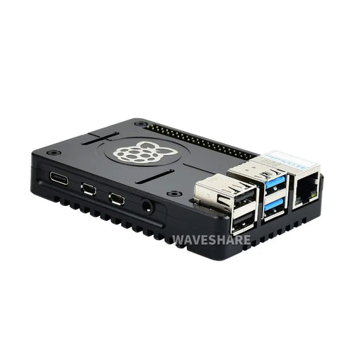 Waveshare Lightweight Aluminum Alloy Case for Raspberry Pi 4, CNC Processing
