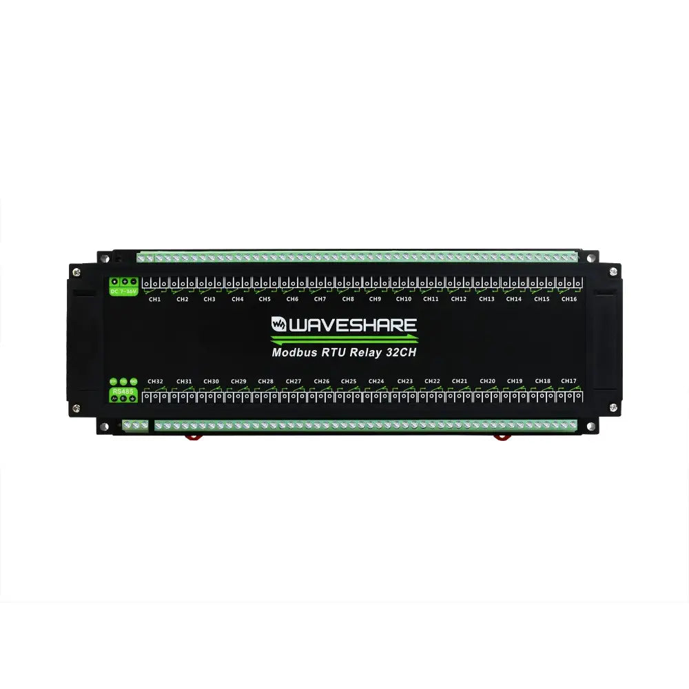 Waveshare Modbus RTU 32-Ch Relay Module, RS485 Interface, w/ Multiple Isolation Protection Circuits