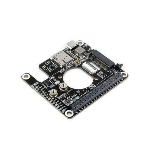 Waveshare PCIe to 5G/4G/3G HAT for Raspberry Pi 5, Compatible w/ 3042/3052 Packages SIMCom/Quectel 5G (RM530N-GL)