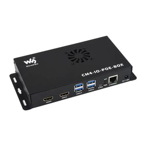 Waveshare PoE Mini-Computer Based on Raspberry Pi Compute Module 4 (not Included)