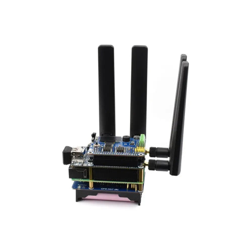 Waveshare RM502Q-AE 5G HAT for Raspberry Pi, Quad Antennas LTE-A, Multi Band, 5G/4G/3G (Case, UK)