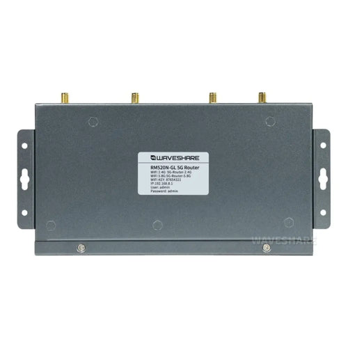 Waveshare RM520N-GL Industrial 5G Router, Wireless CPE, Snapdragon X62 Onboard, 5G, Gigabit Ethernet & WiFi (UK)