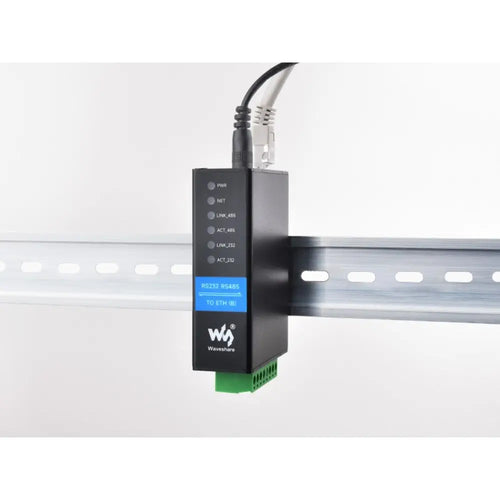 Waveshare RS232 RS485 to RJ45 Ethernet Serial Server, Dual Channel Independent Ethernet Ports