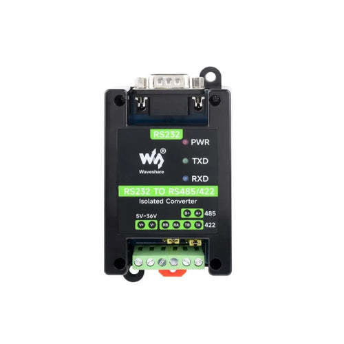 Waveshare RS232 to RS485/422 Active Digital Isolated Converter, Onboard Original SP3232EEN & SP485EEN Chips