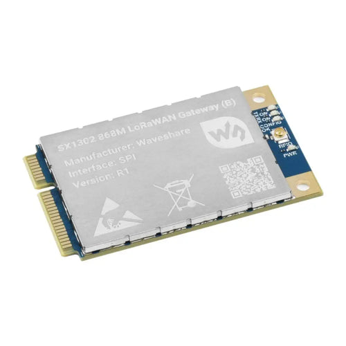 Waveshare SX1302 868m LoRaWAN Gateway Module for Raspberry Pi, Standard Mini-PCIe Socket