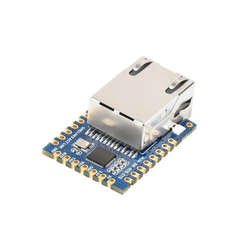 Waveshare TTL UART to Ethernet Mini Module, Castellated Holes w/ Immersion Gold Design, Highly Integrated Packaging