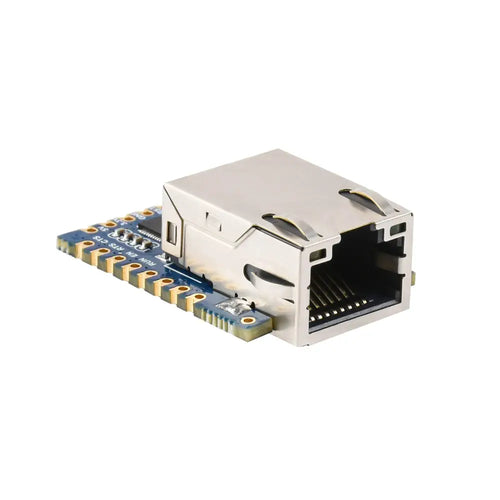 Waveshare TTL UART to Ethernet Mini Module, Castellated Holes w/ Immersion Gold Design, Highly Integrated Packaging