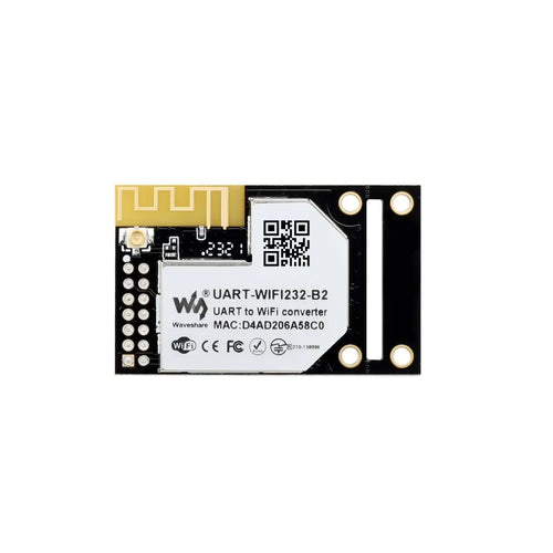 Waveshare UART to WiFi & Ethernet Module, Embedded UART Serial Server, Industrial WiFi Module, 802.11b/g/n Module
