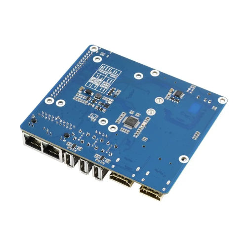 Waveshare WIFI6 Dual ETH Mini-Computer for Raspberry Pi CM4 (not Included), Onboard M.2 E (Board, Case, EU Power)