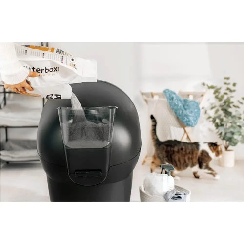 Whisker LitterHopper Litter Dispenser & Bonnet (Black)