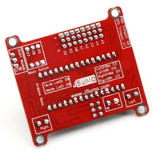 JSumo Wing Arduino Robot Controller (w/ Arduino Nano)