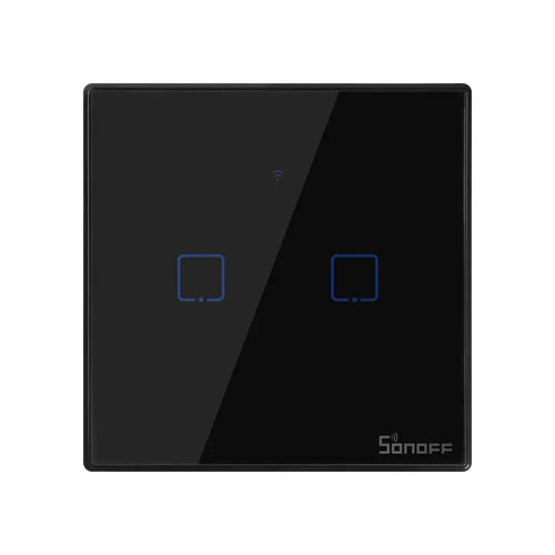 SONOFF TX Series WiFi Wall Switch (T3, UK, 2 Gang, Black)