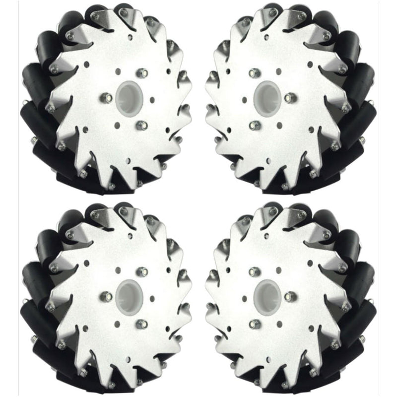 152mm Aluminum Mecanum Wheel Set (2x Left, 2x Right)