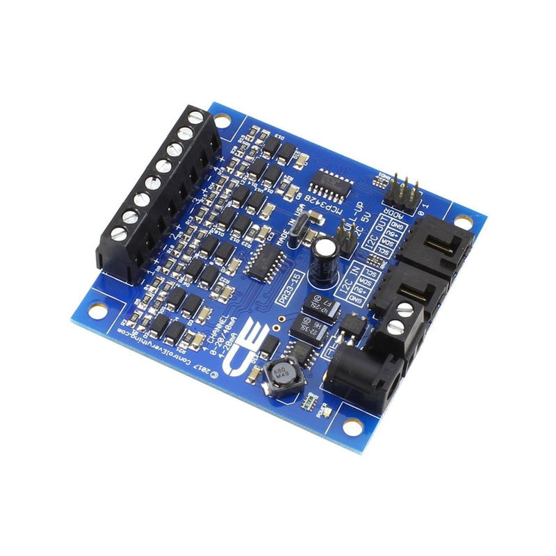 4-Channel I2C 4-20mA Current Receiver Board w/ I2C Interface
