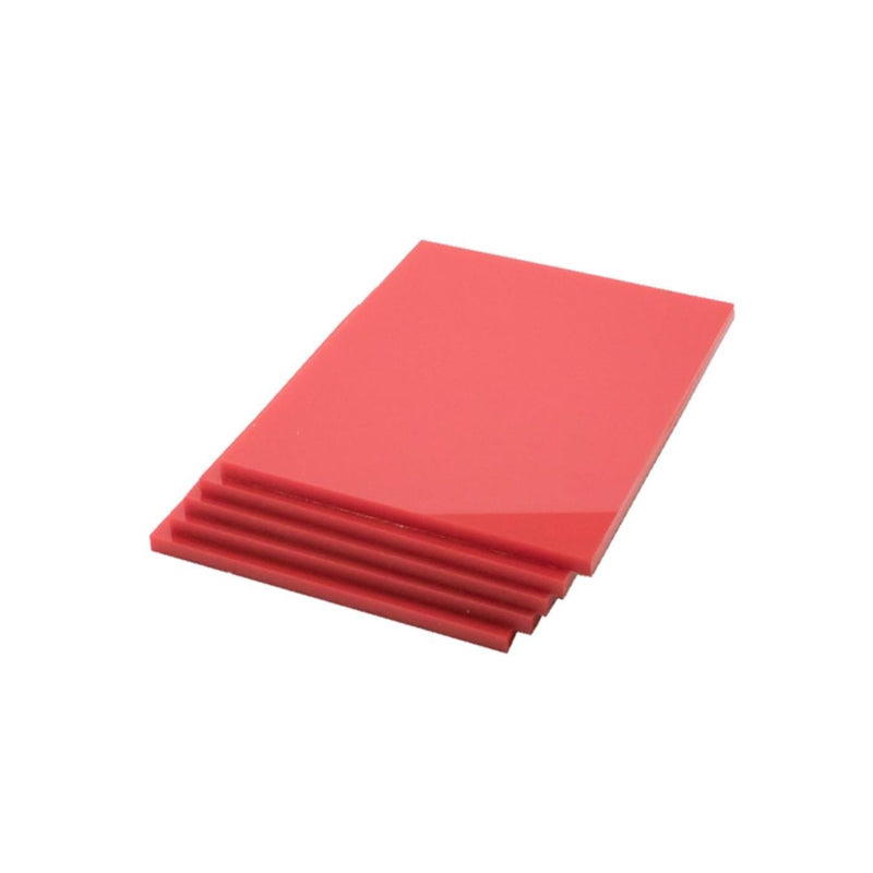 Acrylic 6mm Sheet 4" x 5" Red (5pk)