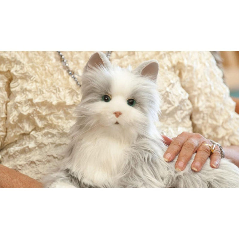 Ageless Innovations Silver & White Cat Interactive Companion