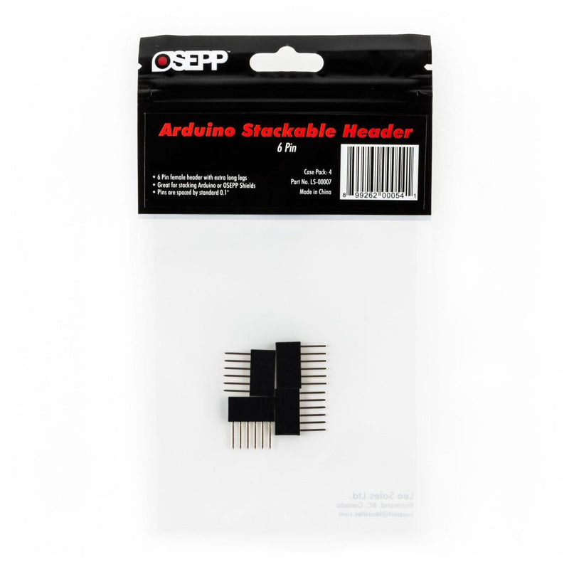Arduino Stackable Header - 6 pin (4pk)