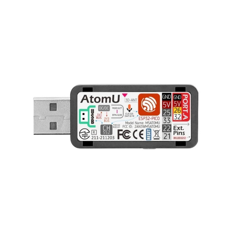 AtomU ESP32 Development Kit with USB-A