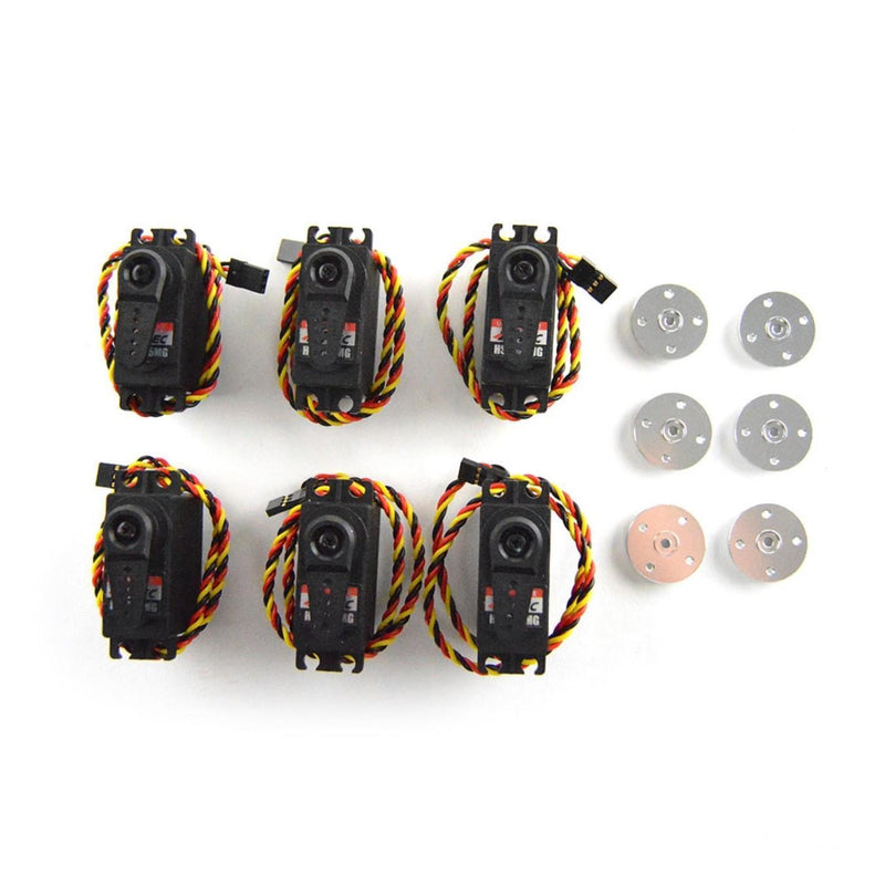 Combo Pack 6x HS-645MG with 6 Free Metal Servo Horns