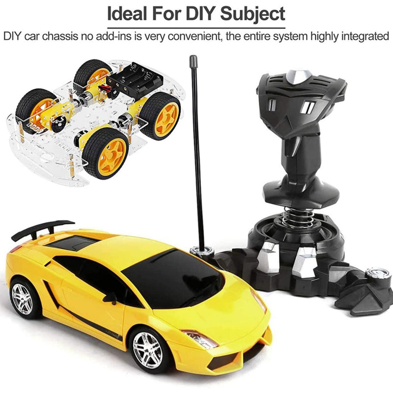 DIY Robot Car Smart Chassis Kit w/ Speed Encoder 4W 2-Layer for Arduino, RPi