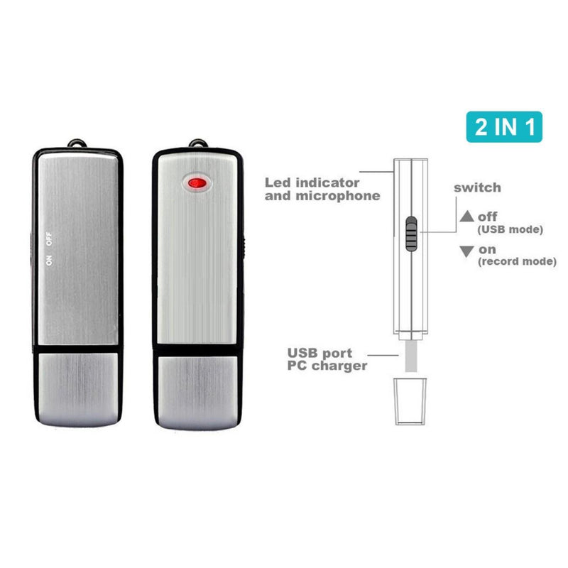 Elecrow 8G Mini USB Voice Recorder