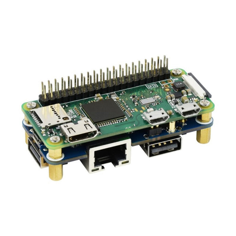 Ethernet/USB HUB HAT (B) for Raspberry Pi Series, 1x RJ45, 3x USB 2.0